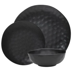 Ecology Speckle 12 Piece Stoneware Dinner Set Ebony