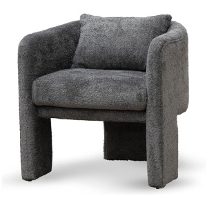 Efren Fabric Armchair - Iron Grey by Interior Secrets - AfterPay Available