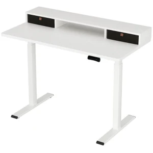 Electric Standing Desk Dual Motor Office Table With Shelf Drawer120CM