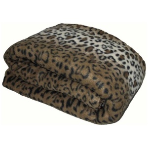 Elements 240GSM Polar Fleece Blanket 220cm x 240cm Leopard - Queen