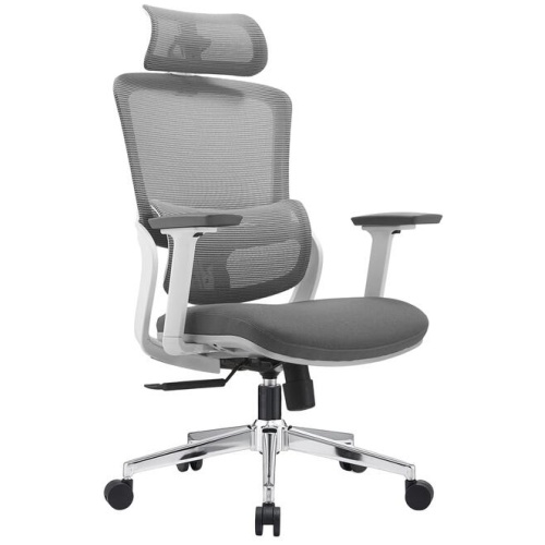 Elena High Back Fabric Seat Ergonomic Office Chair In Grey