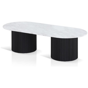 Elino 1.3m Marble Coffee Table - Black by Interior Secrets - AfterPay Available
