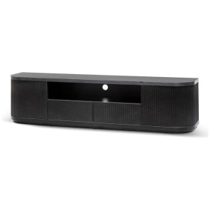 Elino 2m Veneer Top Entertainment TV Unit - Full Black by Interior Secrets - AfterPay Available