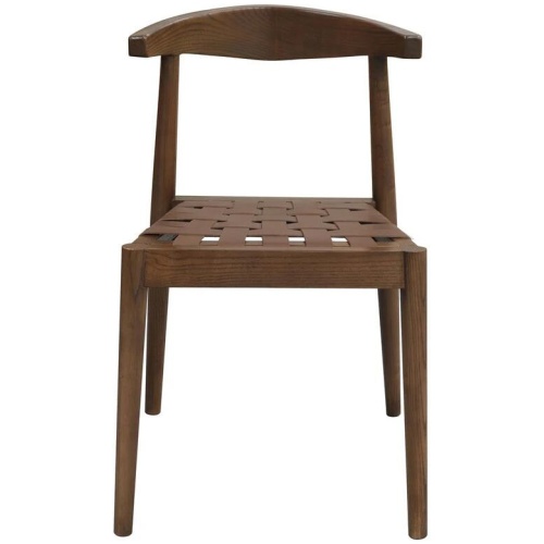 Elliot Leather Dining Chair (Walnut)