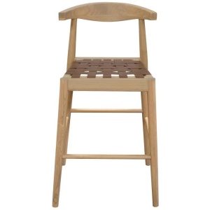Elliot Leather Kitchen Counter Stool (Natural)