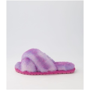 Emu Australia W12688 Mayberry Tinge Em Deep Pink Sheepskin Deep Pink Sandals Womens Shoes Casual Sandals Flat Sandals