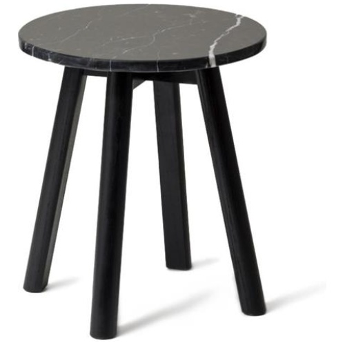 Enkel Oval Marble Side Table - Black by Interior Secrets - AfterPay Available