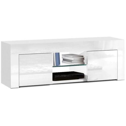 Entertainment Unit TV Cabinet 130cm White Ivan