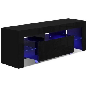 Entertainment Unit TV Cabinet LED 130cm Black Elo