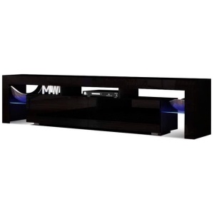 Entertainment Unit TV Cabinet LED 189cm Black Elo