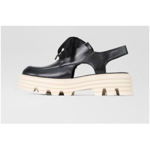 Eos Samiro Eo Black Leather Black Shoes Womens Shoes Casual Flat Shoes