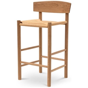 Erika 65cm Bar Stool - Natural with Back Rest by Interior Secrets - AfterPay Available