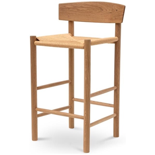 Erika 65cm Bar Stool - Natural with Back Rest by Interior Secrets - AfterPay Available