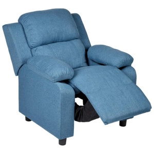 Erika Blue Kids Recliner Sofa Chair Blue Lounge Couch Armchair Childrens