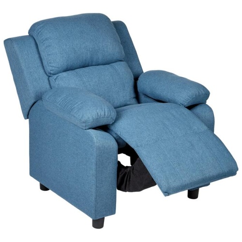 Erika Blue Kids Recliner Sofa Chair Blue Lounge Couch Armchair Childrens