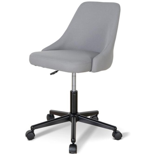 Ernesto Grey Fabric Office Chair - Black Base by Interior Secrets - AfterPay Available