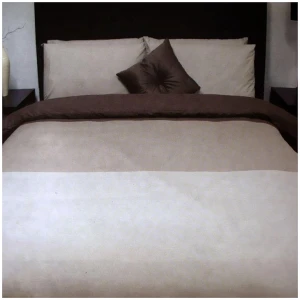 Essentially Home Living Chocolate 3 Tone Quilt Cover Set + Fitted Sheet Double