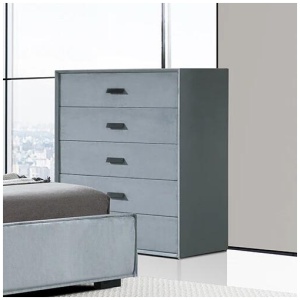 Estella Tallboy MDF Construction Fabric Upholstery Iron Feet