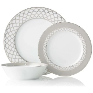 Eternal Palace 12 Piece Dinner Set Platinum by Noritake