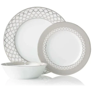 Eternal Palace 12 Piece Dinner Set Platinum by Noritake
