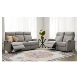 Evans 2 & 3 Seater Recliner Sofa Set Grey 5 Seater