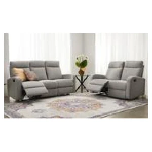 Evans 2 & 3 Seater Recliner Sofa Set Grey 5 Seater