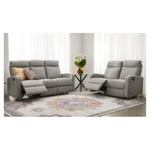 Evans 2 & 3 Seater Recliner Sofa Set Grey 5 Seater