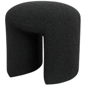 Everet Round Ottoman - Charcoal Boucle by Interior Secrets - AfterPay Available