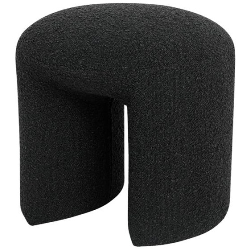 Everet Round Ottoman - Charcoal Boucle by Interior Secrets - AfterPay Available