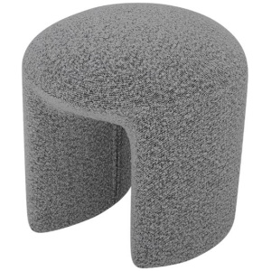 Everet Round Ottoman - Pepper Boucle by Interior Secrets - AfterPay Available