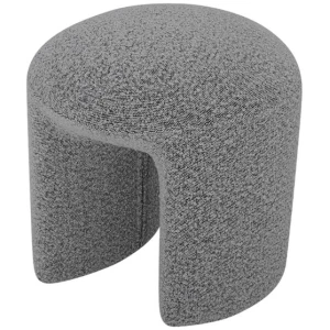 Everet Round Ottoman - Pepper Boucle by Interior Secrets - AfterPay Available