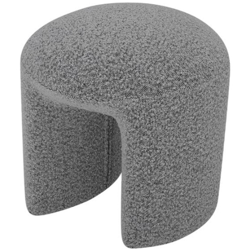 Everet Round Ottoman - Pepper Boucle by Interior Secrets - AfterPay Available
