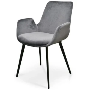 Ex Display - Alice Dining Chair - Dark Grey Velvet by Interior Secrets - AfterPay Available