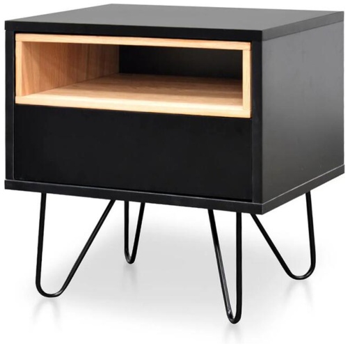 Ex Display - Anthony Bedside Table - Black by Interior Secrets - AfterPay Available