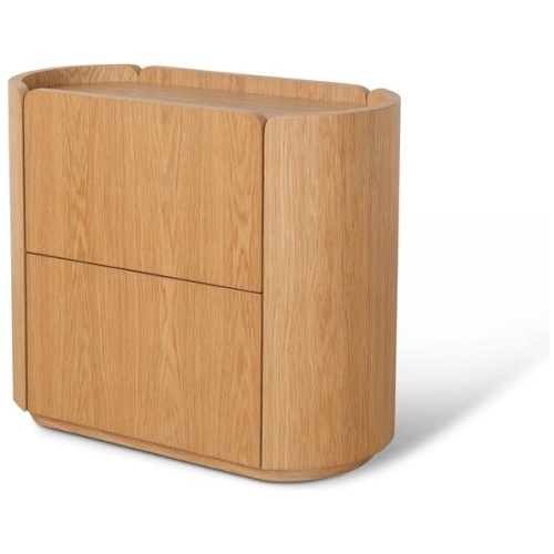Ex Display - Arnar 60cm Bedside Table - Natural Oak by Interior Secrets - AfterPay Available