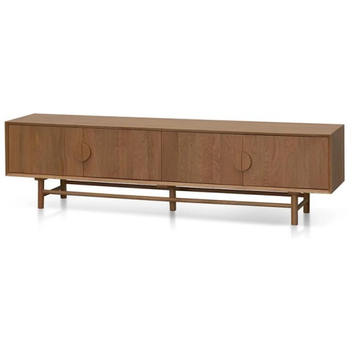 Ex Display - Ducan 2.1m TV Entertainment Unit - Natural Wood by Interior Secrets - AfterPay Available