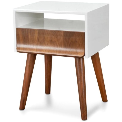 Ex Display - Elio Scandinavian Side Table - Walnut by Interior Secrets - AfterPay Available