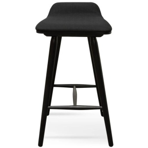 Ex Display - Finn 65cm Fabric Bar Stool - Black by Interior Secrets - AfterPay Available