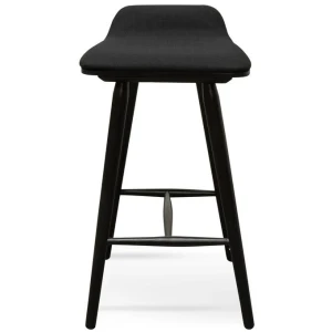 Ex Display - Finn 65cm Fabric Bar Stool - Black by Interior Secrets - AfterPay Available