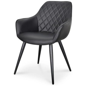Ex Display - George Dining Chair - Black PU by Interior Secrets - AfterPay Available