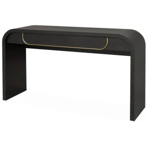 Ex Display - Harley 1.4m Console Table - Textured Espresso Black by Interior Secrets - AfterPay Available