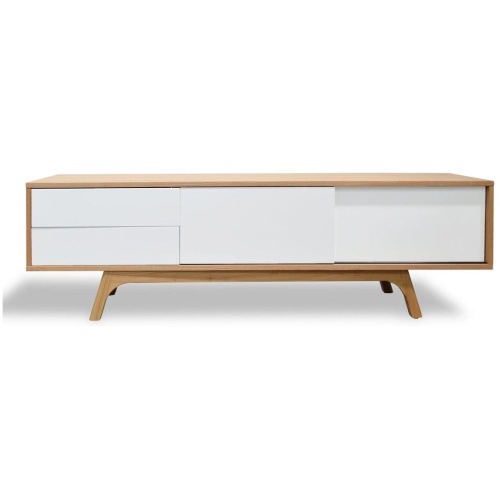 Ex Display - Hendrix 1.8m Scandinavian TV Entertainment Unit - Lowline - Natural by Interior Secrets - AfterPay Available