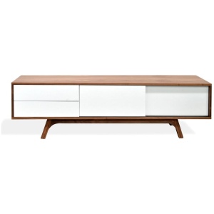 Ex Display - Hendrix Scandinavian 1.8m TV Entertainment Unit - Lowline - Walnut by Interior Secrets - AfterPay Available