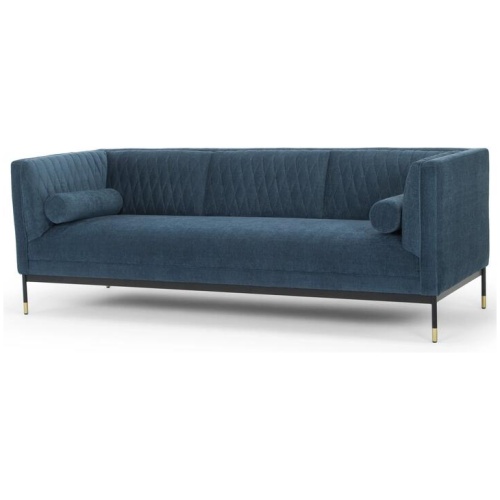 Ex Display - Janie 3 Seater Fabric Sofa - Dusty Blue by Interior Secrets - AfterPay Available