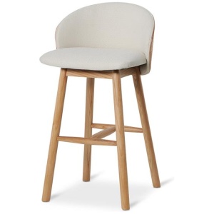 Ex Display - Lennox 65cm Natural Bar Stool - Beige by Interior Secrets - AfterPay Available