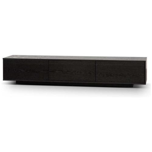 Ex Display - Letty 2.3m Wooden Entertainment Unit - Full Black by Interior Secrets - AfterPay Available