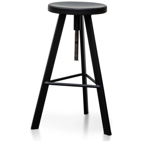 Ex Display - Marcia Steel Bar Stool - Black by Interior Secrets - AfterPay Available