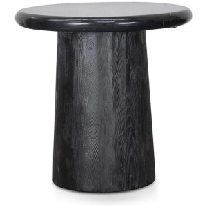 Ex Display - Sinclair Black Marble Round Side Table by Interior Secrets - AfterPay Available