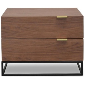 Ex Display - Talia Wooden Bedside Table - Walnut by Interior Secrets - AfterPay Available