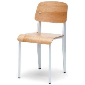 Ex display - Standard Dining Chair - Jean Prouve Replica - White by Interior Secrets - AfterPay Available
